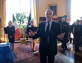 Forlì - Festa della repubblica 2019 - inno cantato dal Prefetto Antonio Corona