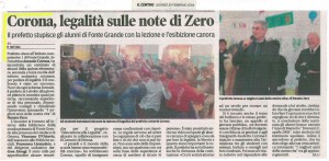 Il Centro - Corona, legalità sulle note di Zero